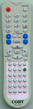 COBY RC-020 RC020 Genuine  OEM original Remote