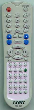 COBY RC-026 RC026 Genuine  OEM original Remote