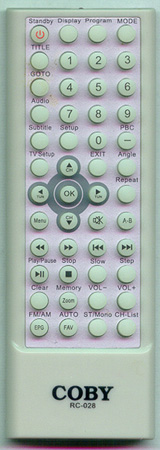 COBY RC-028 RC028 Genuine  OEM original Remote