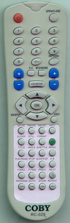 COBY RC-029 RC029 Genuine  OEM original Remote