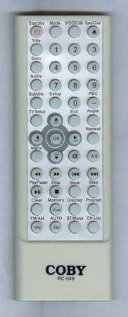 COBY RC-049 RC049 Genuine  OEM original Remote