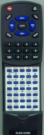 COBY DVD958 DVD958 replacement Redi Remote