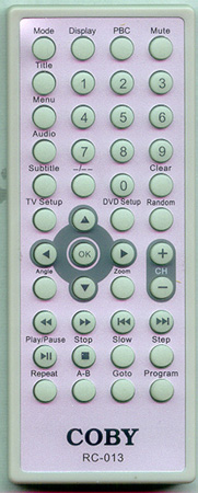 COBY TFDVD1256 RC013 Genuine  OEM original Remote