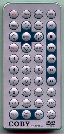 COBY TFDVD550 TFDVD550 Genuine  OEM original Remote