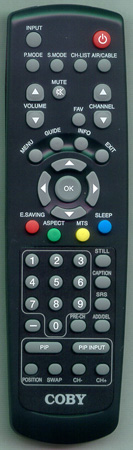 COBY TFTV3709 Genuine  OEM original Remote