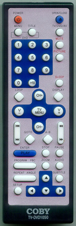 COBY TVDVD1050 TVDVD1050 Genuine  OEM original Remote