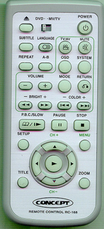 CONCEPT RMT-168 RC168 Genuine  OEM original Remote
