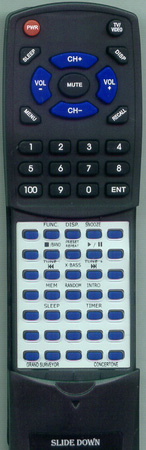 CONCERTONE H5-5VYQ-7QK7 replacement Redi Remote