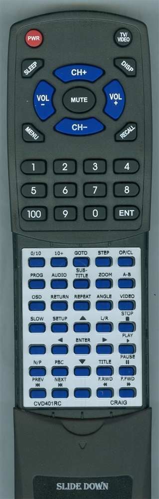 CRAIG CVD401RC replacement Redi Remote