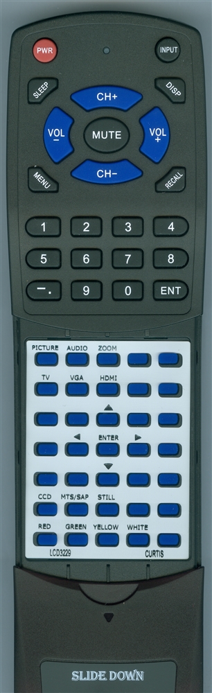 CURTIS INTERNATIONAL LCD3229 replacement Redi Remote