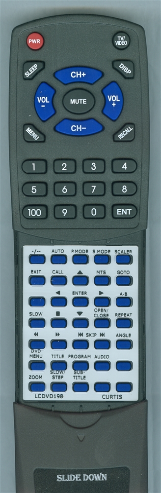 CURTIS INTERNATIONAL LCDVD198 replacement Redi Remote