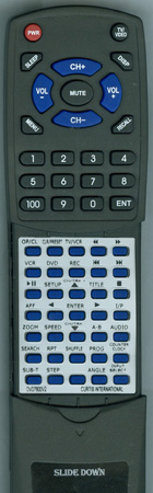 CURTIS INTERNATIONAL DVD7600V2 replacement Redi Remote