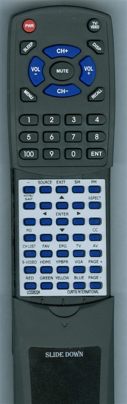 CURTIS INTERNATIONAL LCD2622A replacement Redi Remote