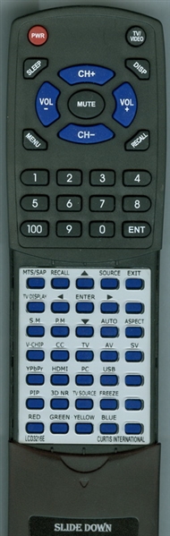 CURTIS INTERNATIONAL LCD3216E replacement Redi Remote