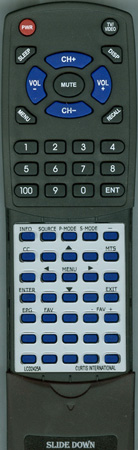 CURTIS INTERNATIONAL LCD2425A replacement Redi Remote