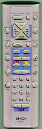 DENON 9510044308 RC877 Genuine  OEM original Remote