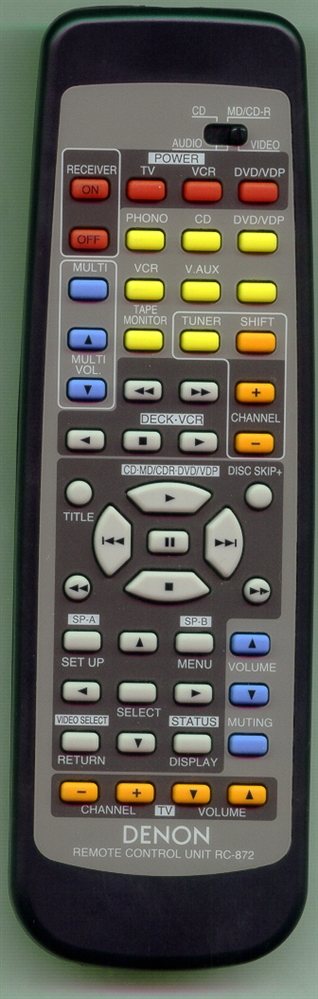 DENON 9600185902 RC872 Refurbished Genuine OEM Original Remote