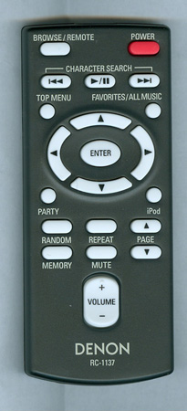 DENON 963307005790D RC-1137 Genuine OEM original Remote