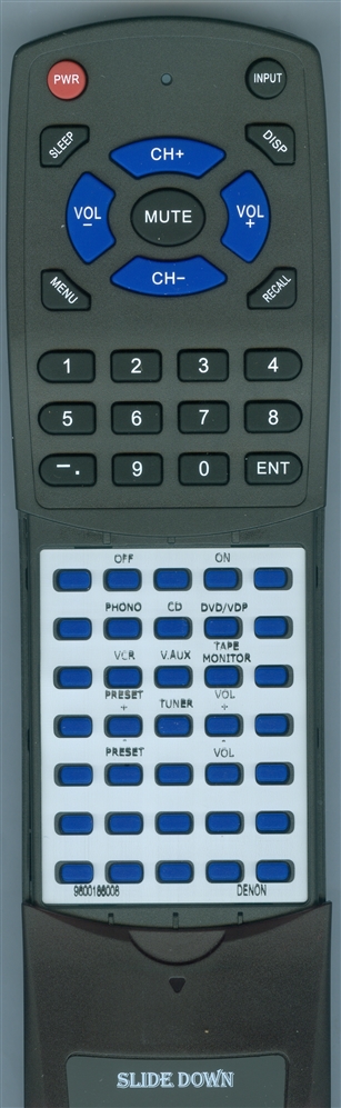DENON 9600186008 RC873 replacement Redi Remote