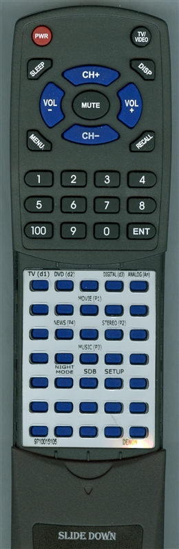 DENON 9710015105 RC1095 replacement Redi Remote