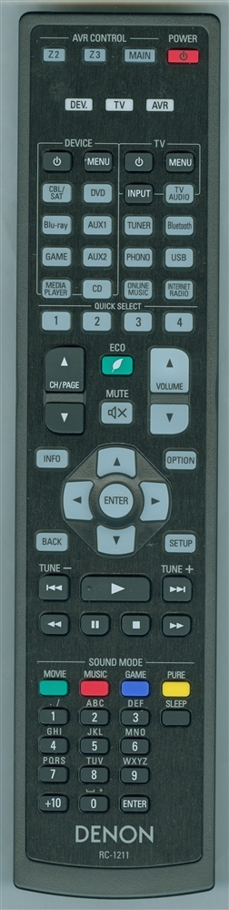 DENON 30701022600AS RC-1211 Genuine OEM Original Remote