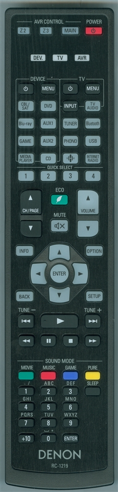 DENON 30701024100AS RC-1219 Genuine OEM original Remote