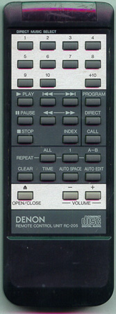 DENON 4990087003 RC-205 Genuine original OEM Remote
