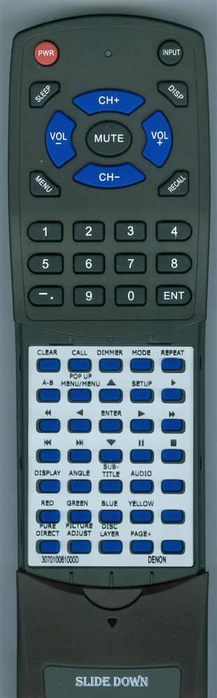 DENON 307010061000D RC-1140 replacement Redi Remote