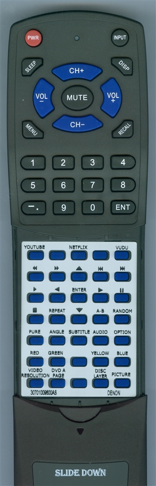 DENON 30701009600AS RC-1161 replacement Redi Remote