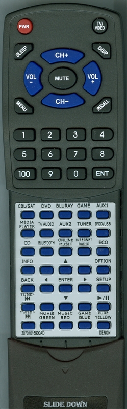 DENON 30701016900AD RC-1192 replacement Redi Remote