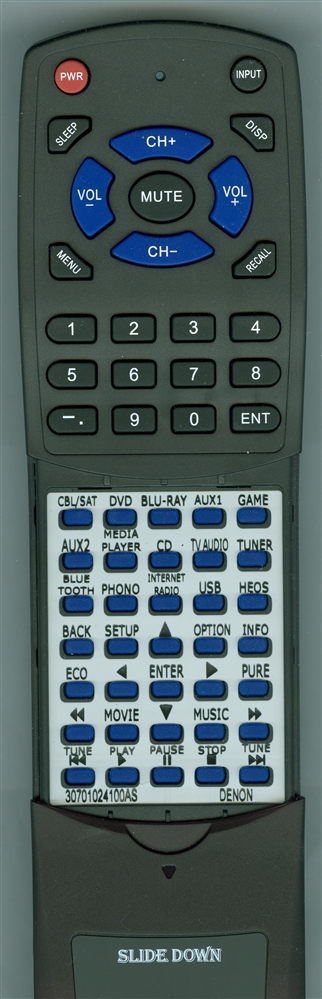 DENON 30701024100AS RC-1219 replacement Redi Remote