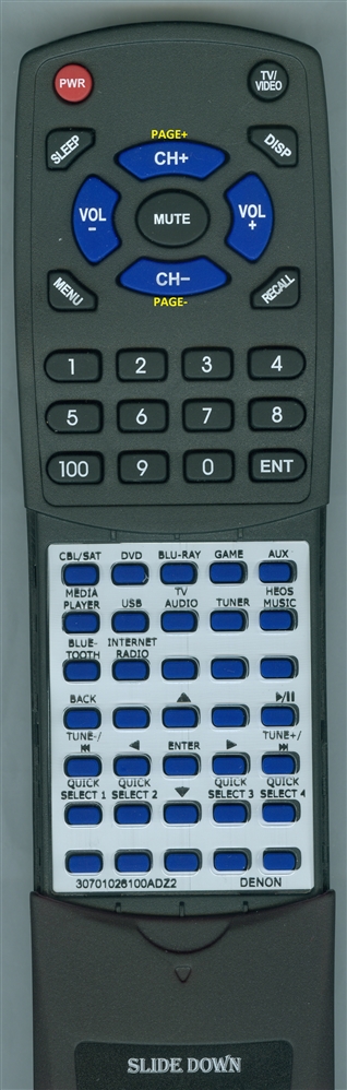 DENON 30701026100ADZ2 RC-1227 replacement Redi Remote
