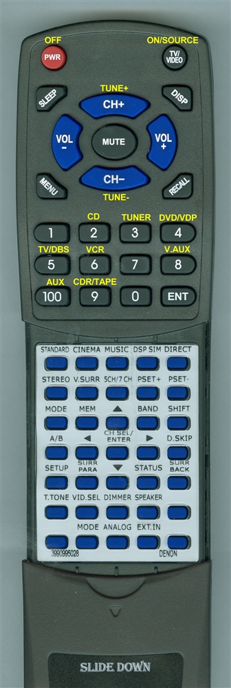 DENON 3990995028 RC-1002 replacement Redi Remote