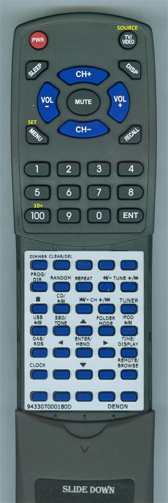 DENON 943307000180D RC-1097 replacement Redi Remote