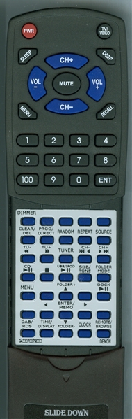 DENON 943307007900D RC-1127 replacement Redi Remote