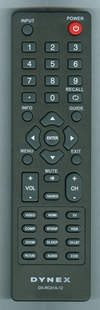 DYNEX 153072-1 DX-RC01A-12 Genuine OEM original Remote