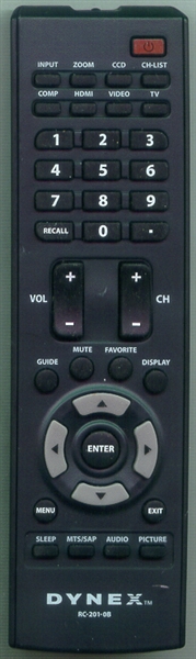 DYNEX 6010200102 RC-201-OB Refurbished Genuine OEM Original Remote