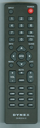 DYNEX 6011300101 DX-RC01A-12 Genuine OEM original Remote
