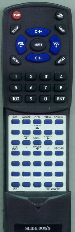 ECHOSTAR 9171 103602 replacement Redi Remote