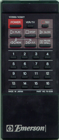 EMERSON 702036 VCS966/VCS977 Genuine  OEM original Remote