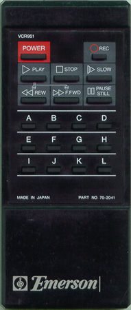 EMERSON 702041 VCR951 Genuine  OEM original Remote