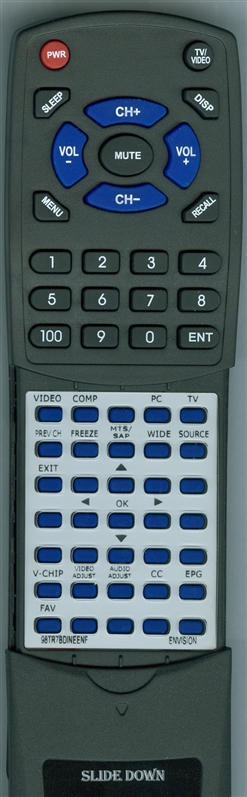 ENVISION 98TR7BD-INE-ENF replacement Redi Remote