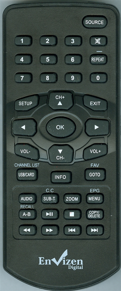ENVIZEN DIGITAL ED8850B Genuine OEM original Remote