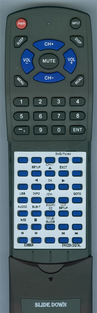 ENVIZEN DIGITAL ED8890A replacement Redi Remote