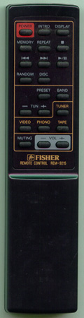 FISHER RBREM9215SS Genuine  OEM original Remote