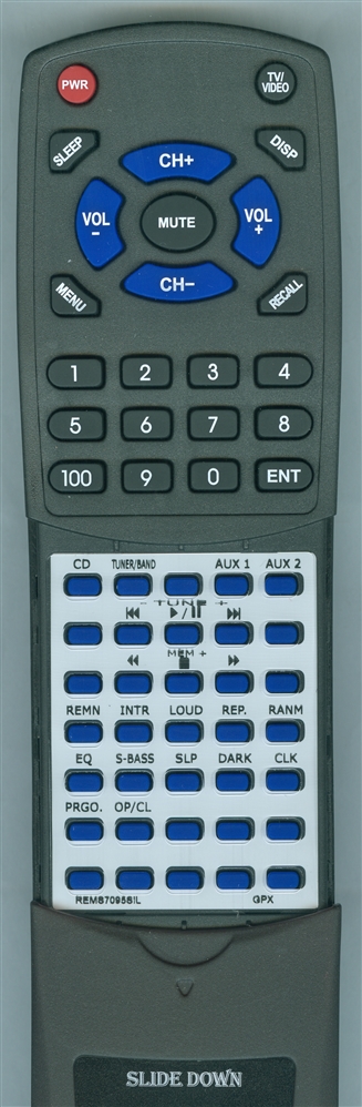 GPX REM-S7095CHM replacement Redi Remote