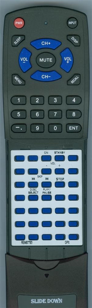 GPX REM-S7793 S7793 replacement Redi Remote
