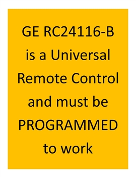 GE RC24993C Genuine  OEM original Remote