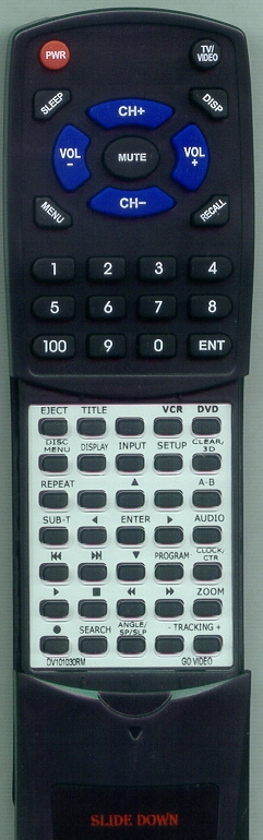 GO VIDEO DV101030RM replacement Redi Remote