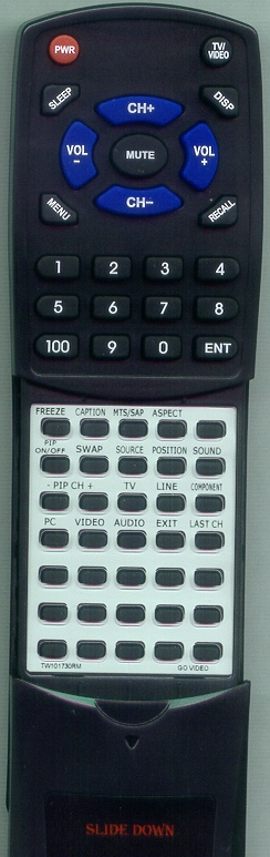 GO VIDEO TW101730RM replacement  Redi Remote